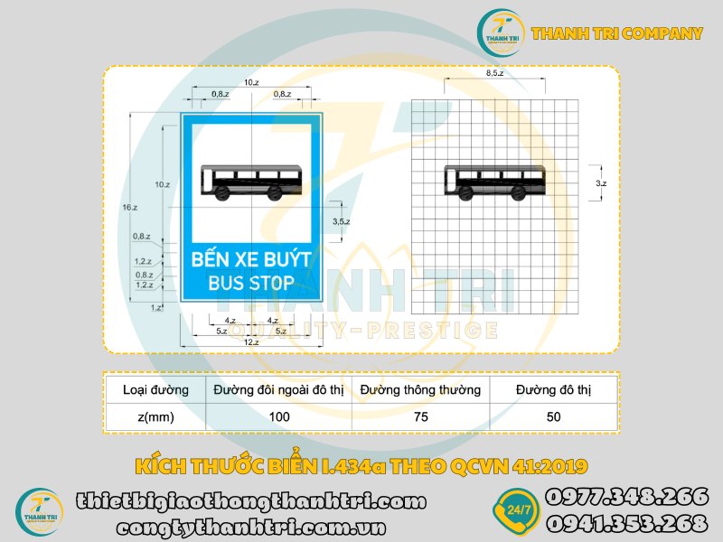 Biển báo bến xe buýt I.434a