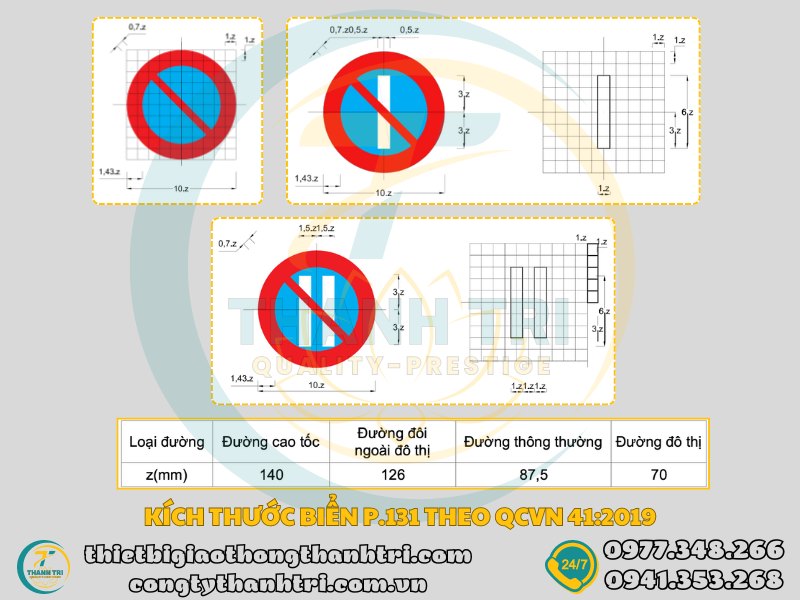 Biển báo cấm đỗ xe P.131