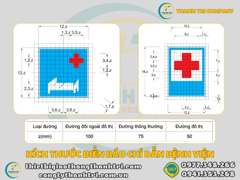 Biển báo chỉ dẫn bệnh viện