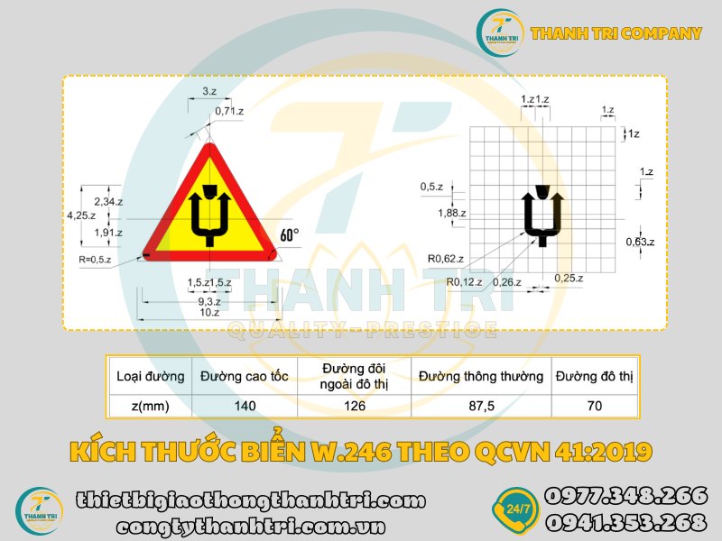 Biển báo chú ý chướng ngại vật W.246