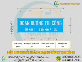 Biển Báo I.440 Đoạn Đường Thi Công Kích Thước Hình Dạng Và Ý Nghĩa