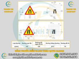 Biển Báo Đường Bị Thu Hẹp W.203 Kích Thước Hình Dạng Và Ý Nghĩa