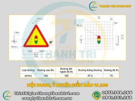 Kích Thước Ý Nghĩa Biển Báo Giao Nhau Có Tín Hiệu Đèn W.209