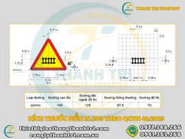 Kích Thước Biển Báo Giao Nhau Với Đường Sắt Có Rào Chắn W.210