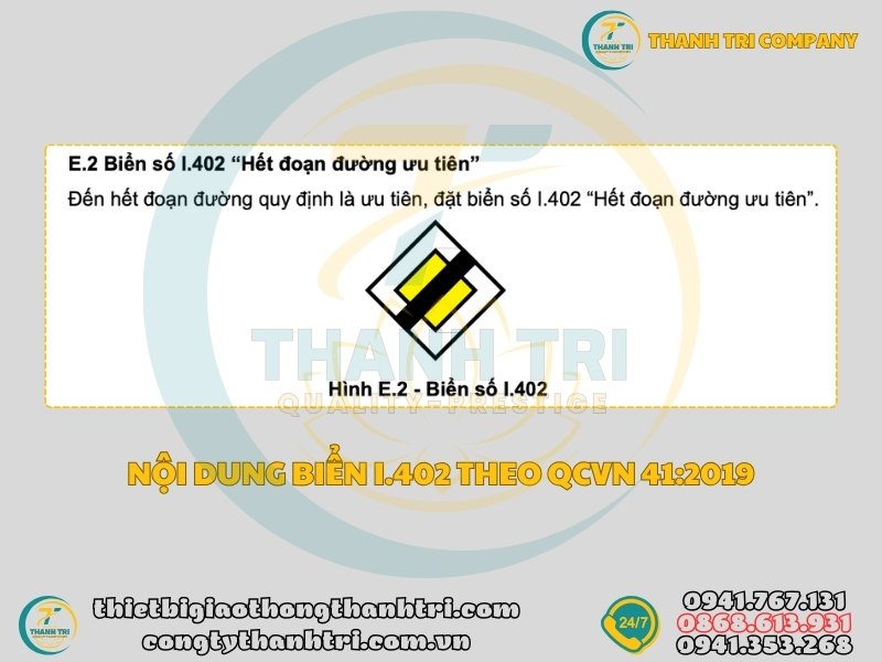 Biển báo hết đoạn đường ưu tiên I.402