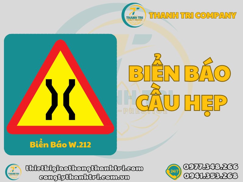 Biển báo cầu hẹp W.212