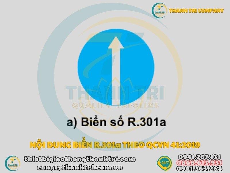 Biển báo hướng đi thẳng phải theo R.301a