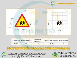 Kích Thước Hình Dạng Biển Báo Nguy Hiểm Cấm Trẻ Em W.225