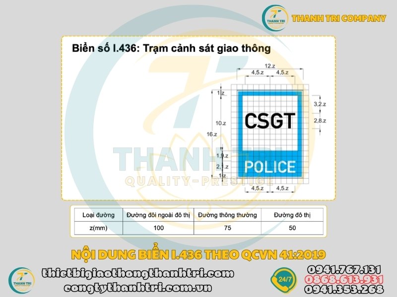 Biển báo trạm cảnh sát giao thông I.436