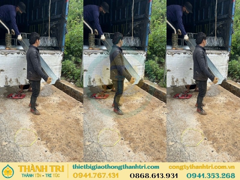 Vận chuyển giao hàng hộ lan tôn sóng cho khách hàng Vận chuyển giao hàng hộ lan tôn sóng cho khách hàng