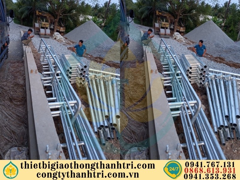 Cung cấp lan can cầu đường mạ kẽm nhúng nóng tại Vĩnh Phúc