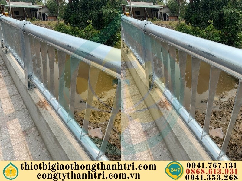 Cung cấp lan can cầu đường mạ kẽm nhúng nóng tại Hậu Giang