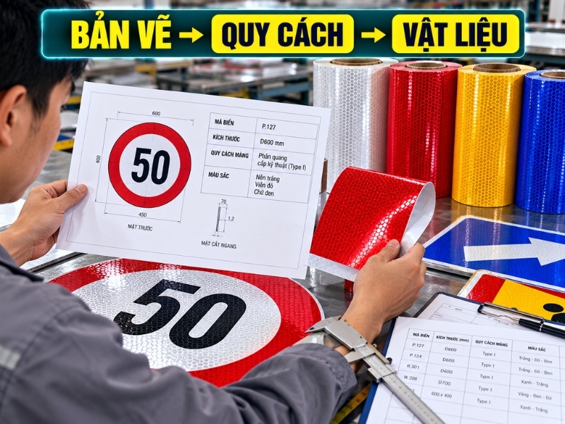 Đối chiếu bản vẽ quy cách và vật liệu Đối chiếu bản vẽ quy cách và vật liệu