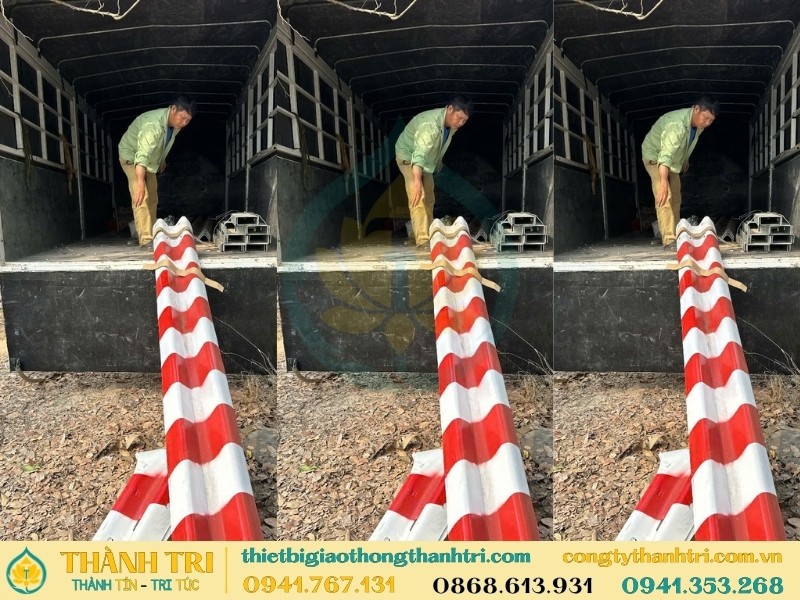 Vận chuyển giao hàng hộ lan mềm cho khách hàng Vận chuyển giao hàng hộ lan mềm cho khách hàng