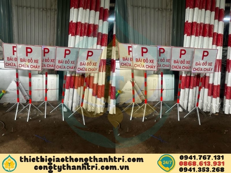 Sản xuất biển báo giao thông đường bộ tại xưởng Công ty TNHH Thành Tri