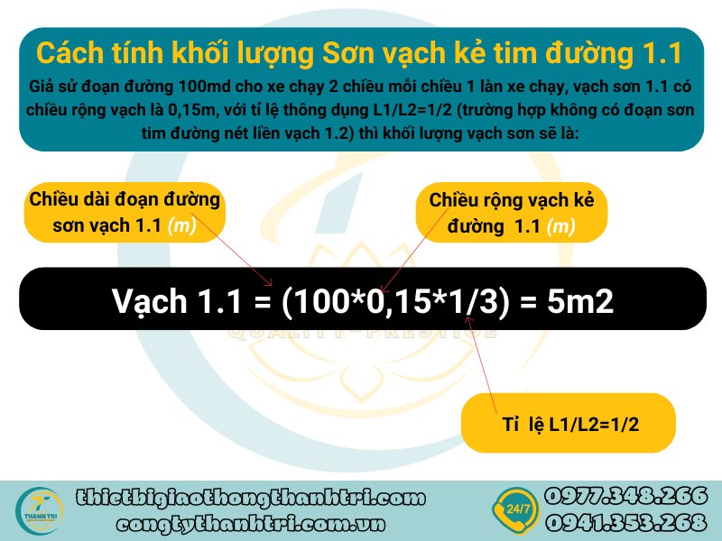 Vạch kẻ tim đường vạch 1.1 vạch đơn nét đứt màu vàng